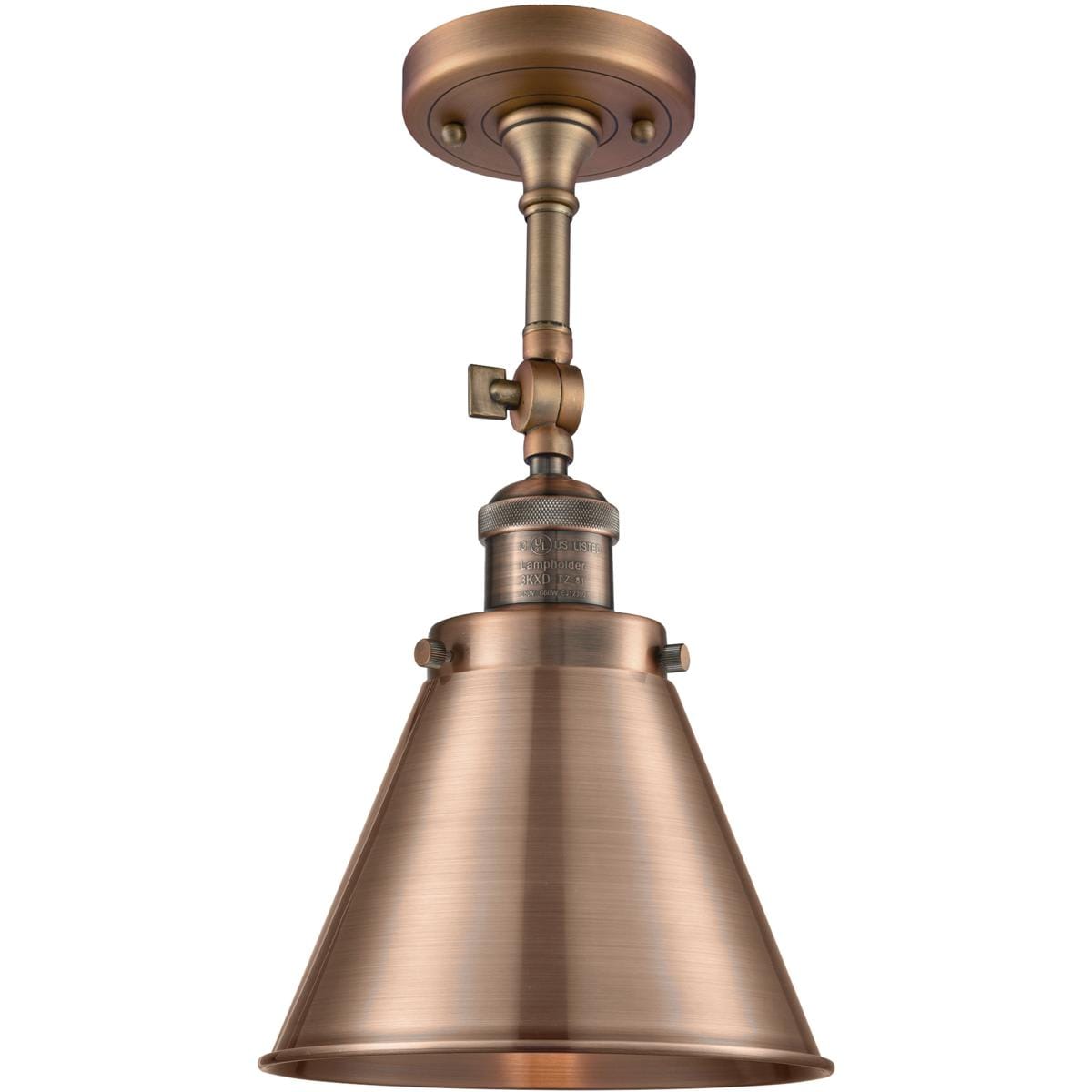 Innovations Lighting  203-AC-M13-AC Franklin Restoration Appalachian Wall Sconce Antique Copper
