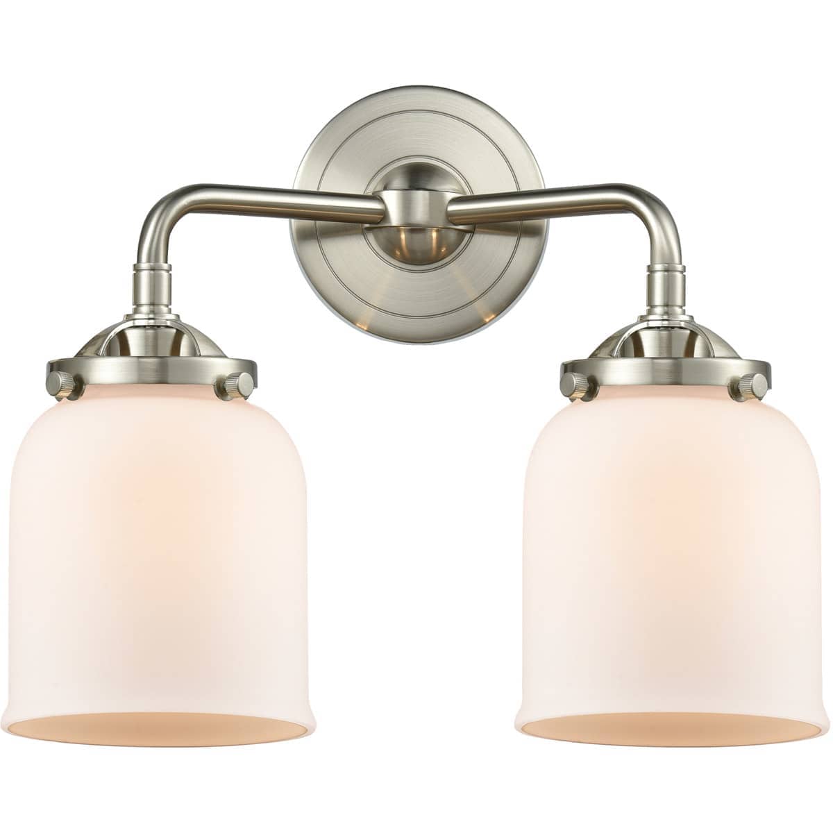 Innovations Lighting  284-2W-SN-G51-LED Nouveau Small Bell Bathroom Vanity Light Brushed Satin Nickel