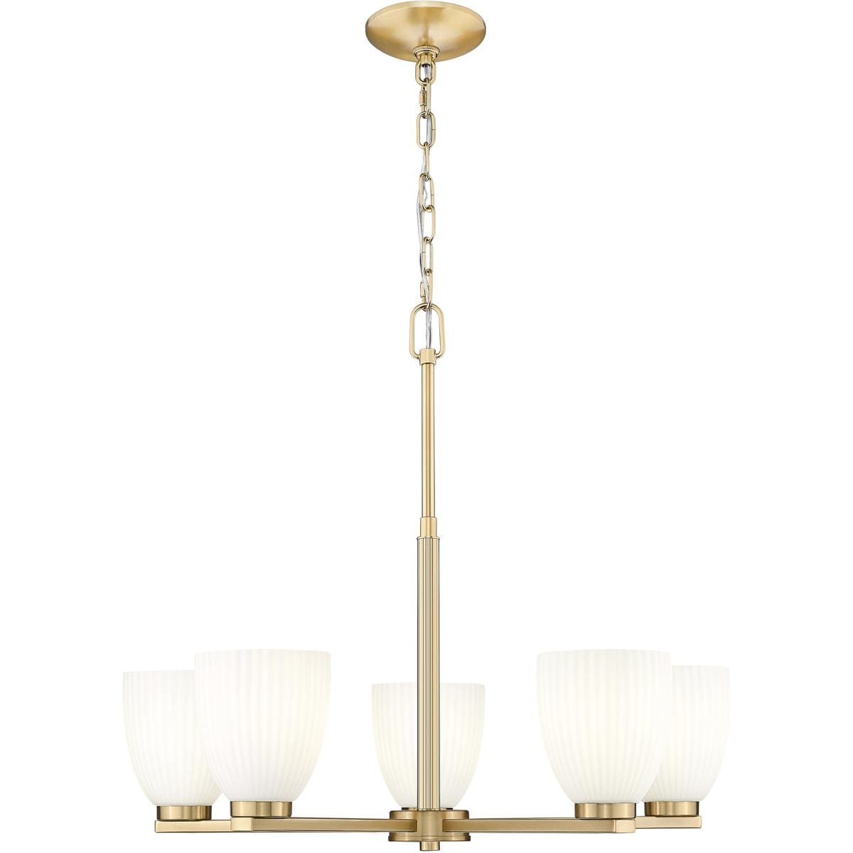 Z-Lite  7518-5MGLD Naya 5 Light 2525 inch Modern Gold Chandelier Ceiling Light