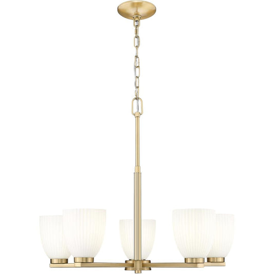 Z-Lite  7518-5MGLD Naya 5 Light 2525 inch Modern Gold Chandelier Ceiling Light