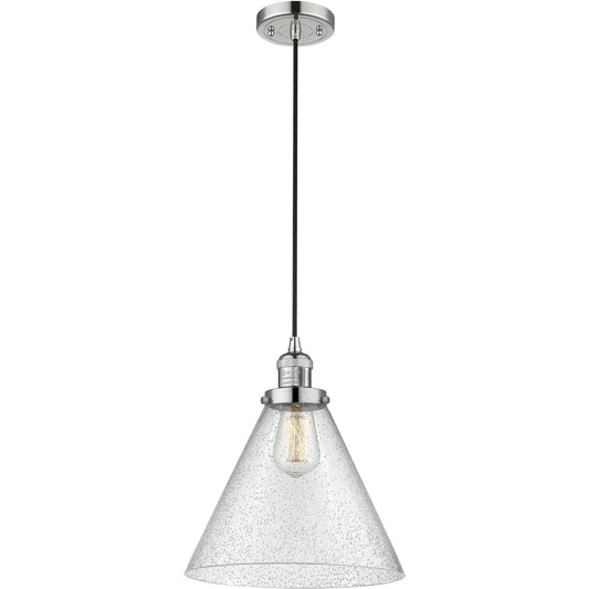 Innovations Lighting  201C-PN-G44-L-LED Franklin Restoration Cone Mini Pendant Polished Nickel