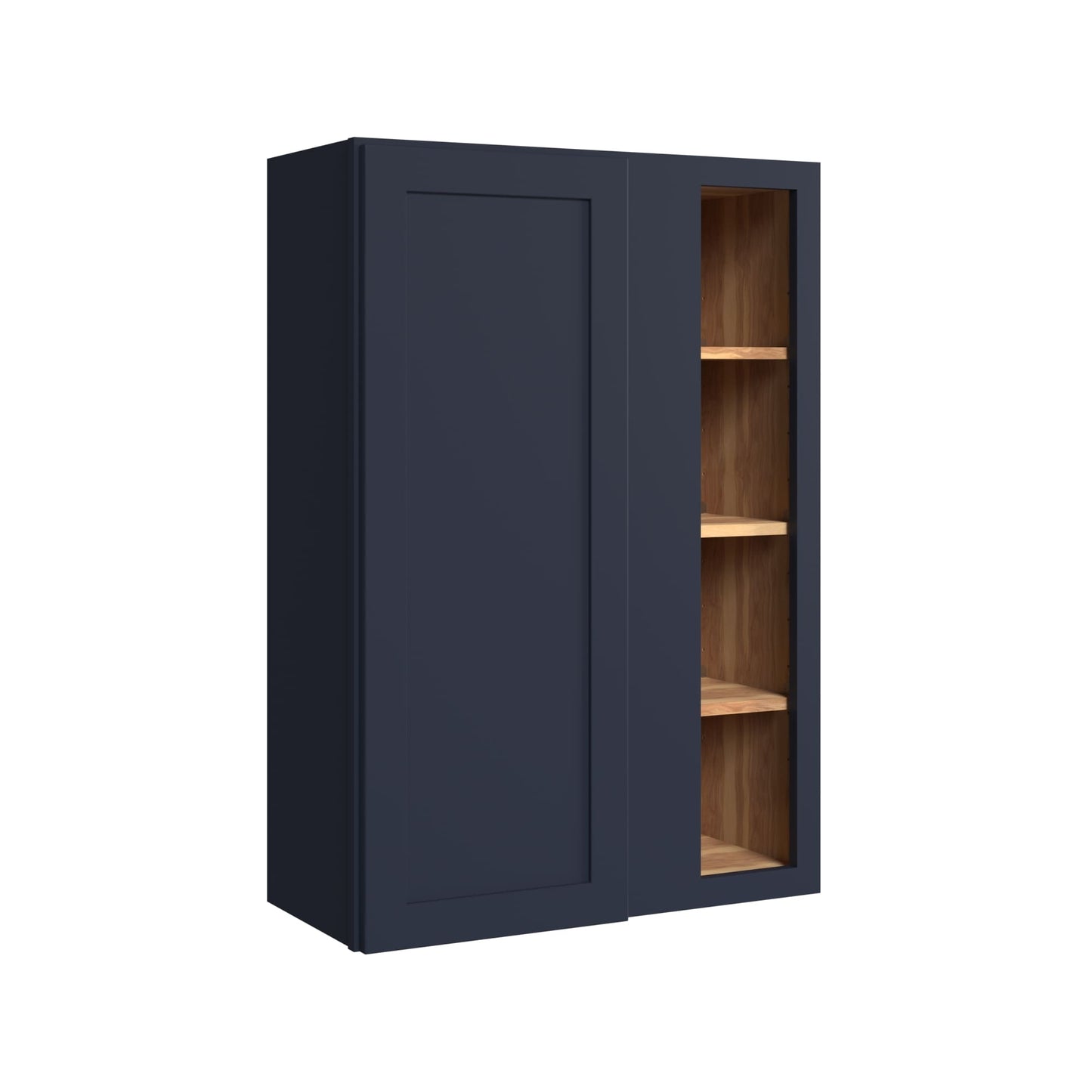 KraftMaid Momentum Deveron 30-in W x 39-in H x 12-in D Midnight Blind Corner Wall Fully Assembled Plywood Cabinet Recessed Panel Shaker