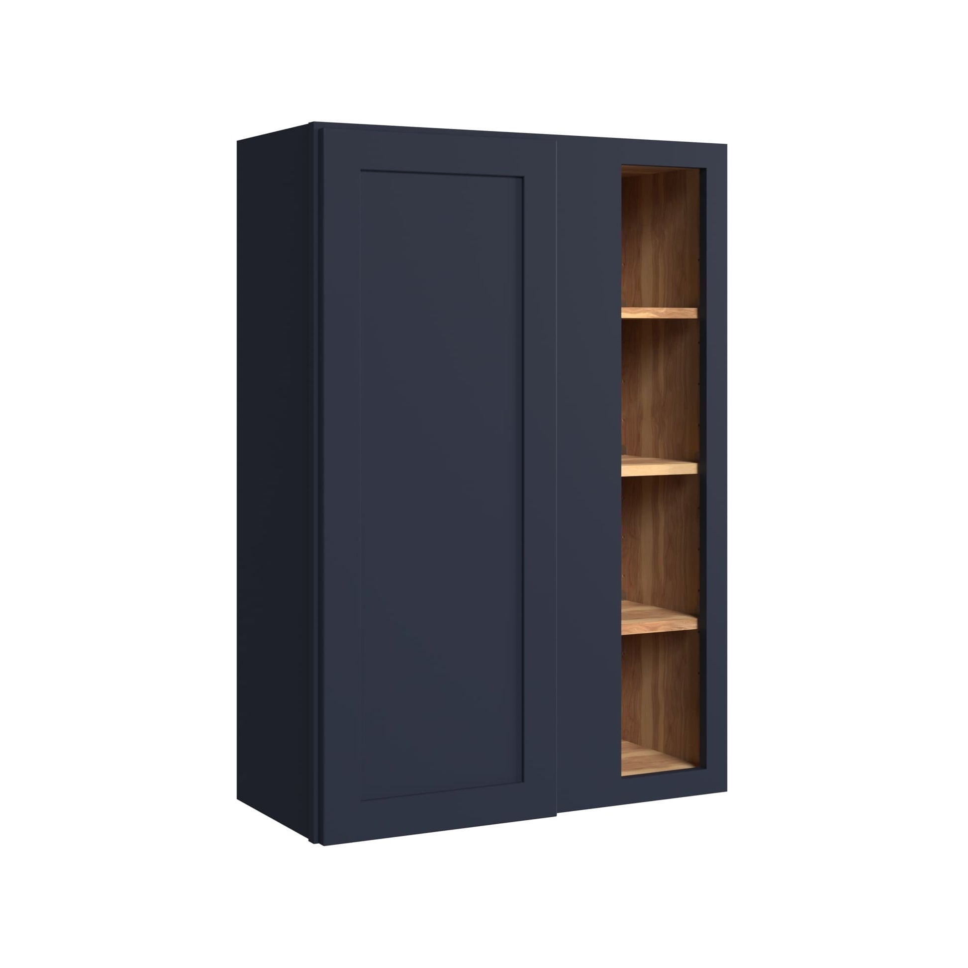 KraftMaid Momentum Deveron 30-in W x 39-in H x 12-in D Midnight Blind Corner Wall Fully Assembled Plywood Cabinet Recessed Panel Shaker