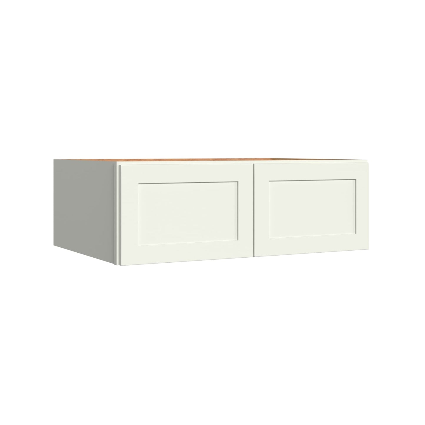 KraftMaid Momentum Deveron 36-in W x 12-in H x 24-in D Dove White Wall Fully Assembled Plywood Cabinet Recessed Panel Shaker