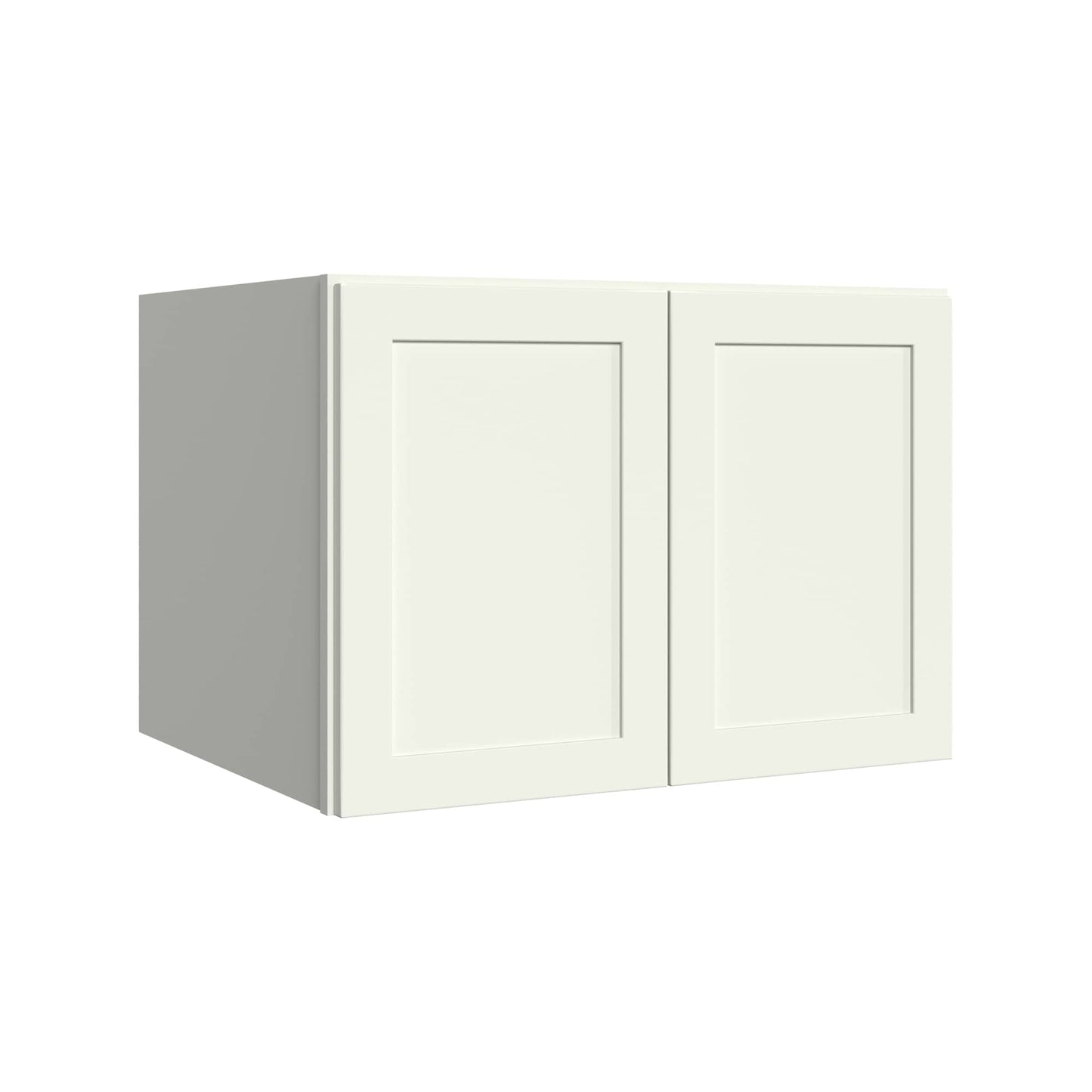 KraftMaid Momentum Deveron 30-in W x 21-in H x 24-in D Dove White Wall Fully Assembled Plywood Cabinet Recessed Panel Shaker