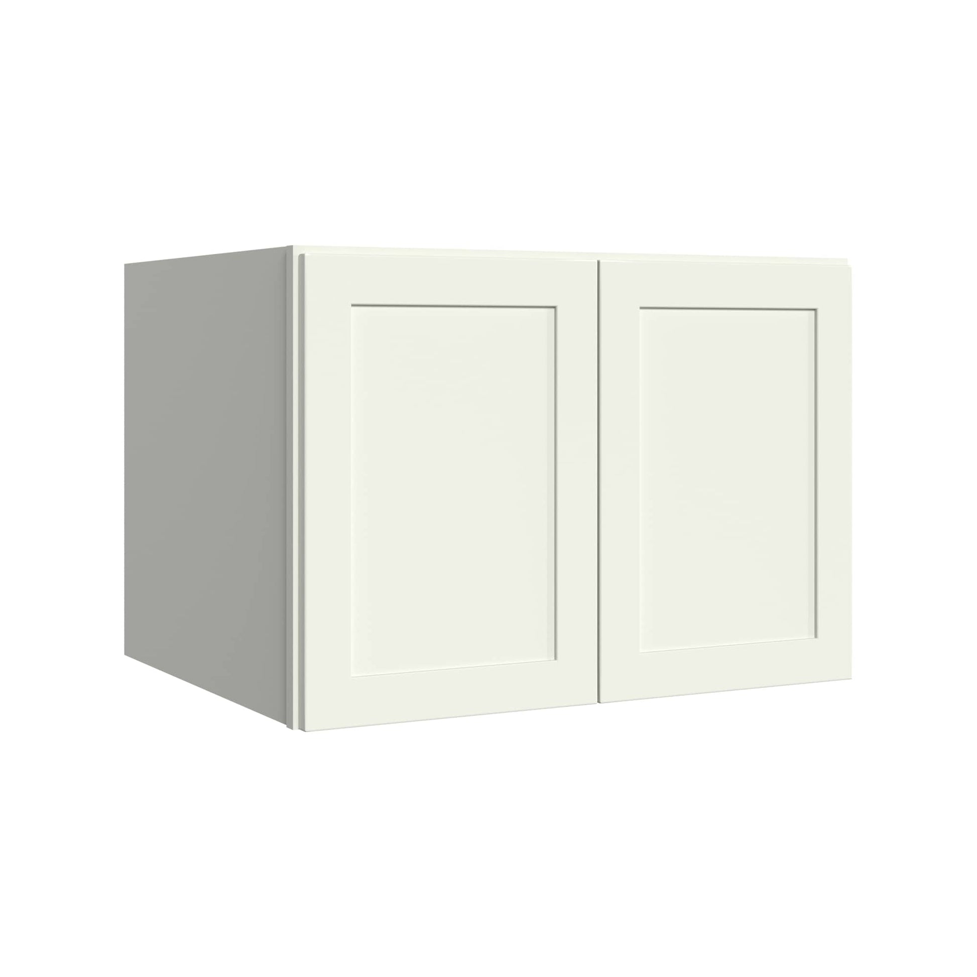 KraftMaid Momentum Deveron 30-in W x 21-in H x 24-in D Dove White Wall Fully Assembled Plywood Cabinet Recessed Panel Shaker