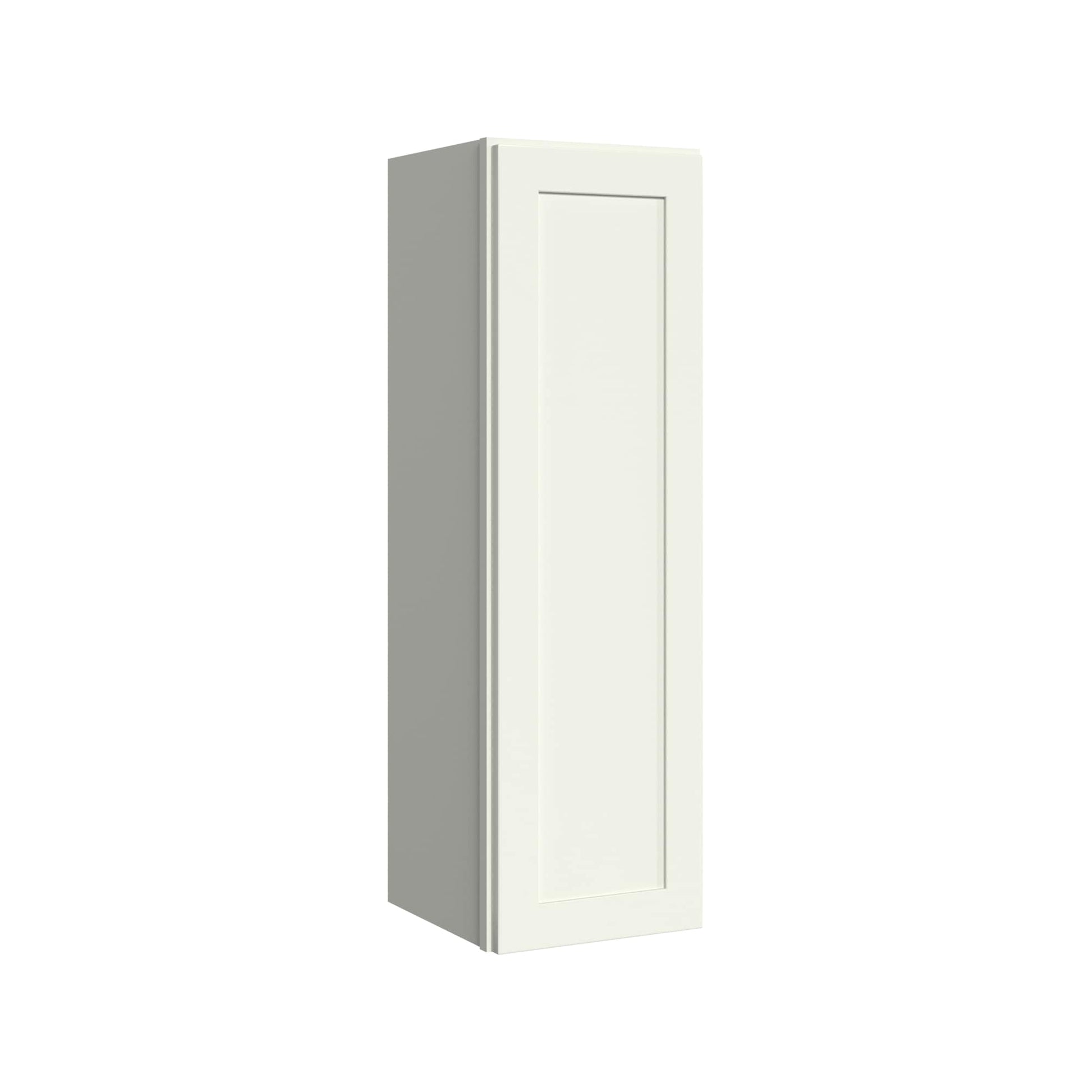KraftMaid Momentum Deveron 12-in W x 39-in H x 12-in D Dove White Wall Fully Assembled Plywood Cabinet Recessed Panel Shaker