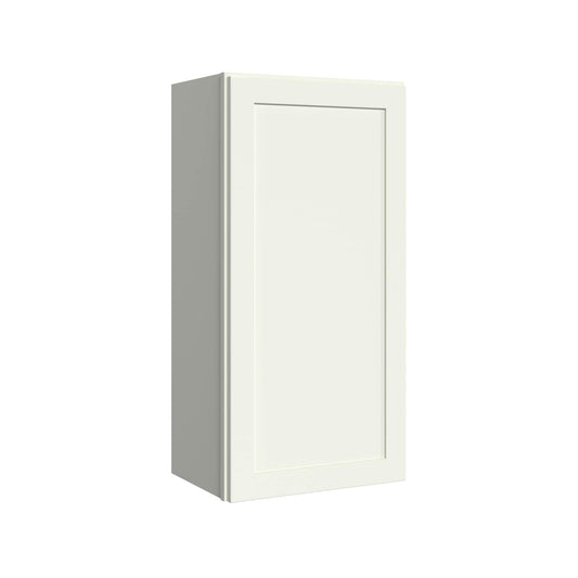KraftMaid Momentum Deveron 18-in W x 36-in H x 12-in D Dove White Wall Fully Assembled Plywood Cabinet Recessed Panel Shaker