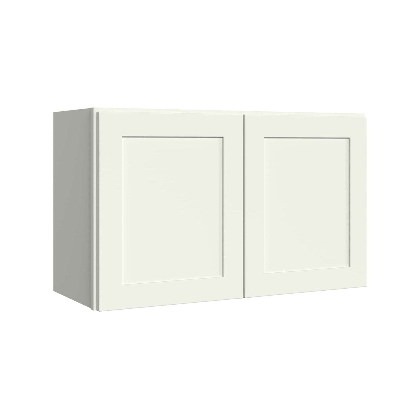 KraftMaid Momentum Deveron 30-in W x 18-in H x 12-in D Dove White Wall Fully Assembled Plywood Cabinet Recessed Panel Shaker