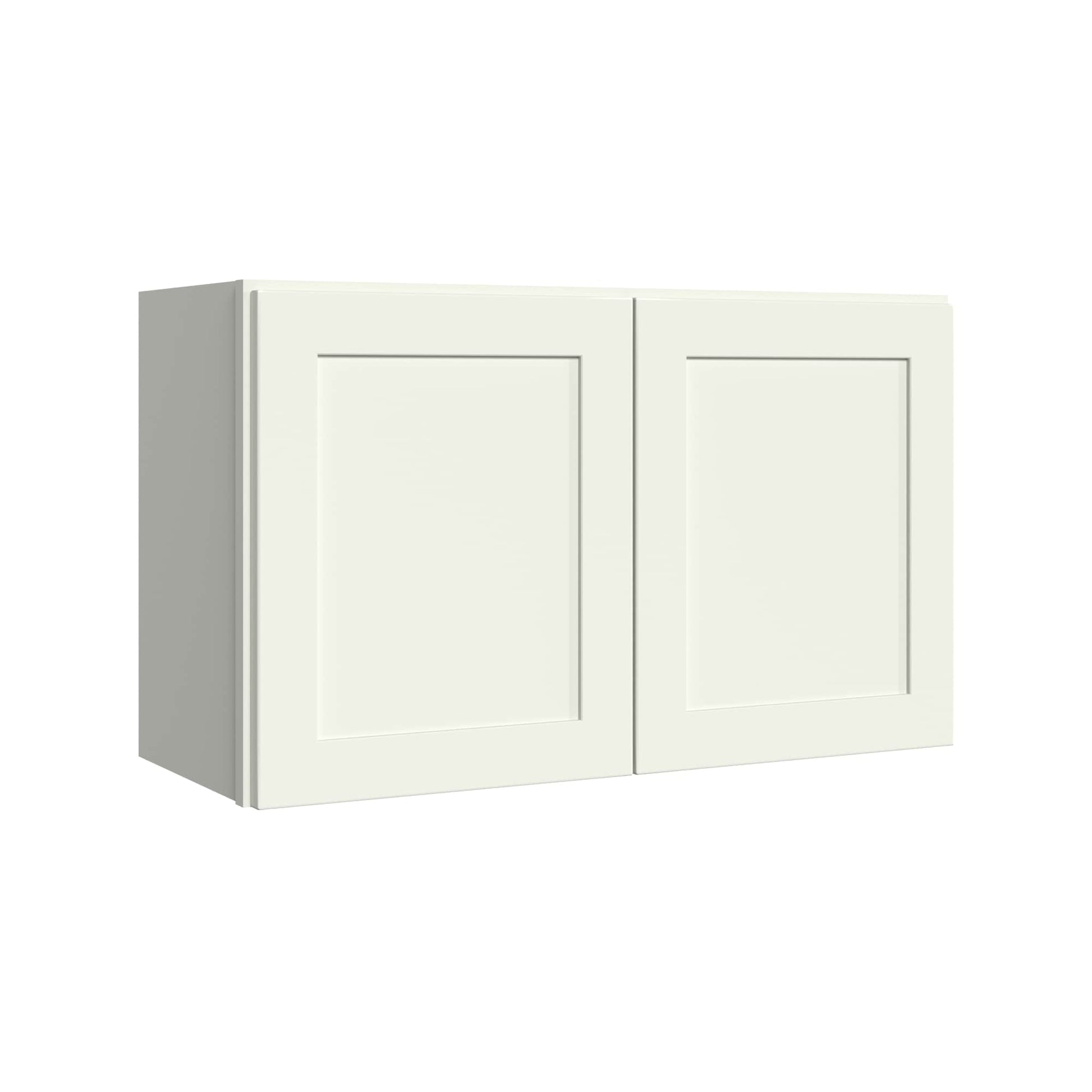 KraftMaid Momentum Deveron 30-in W x 18-in H x 12-in D Dove White Wall Fully Assembled Plywood Cabinet Recessed Panel Shaker