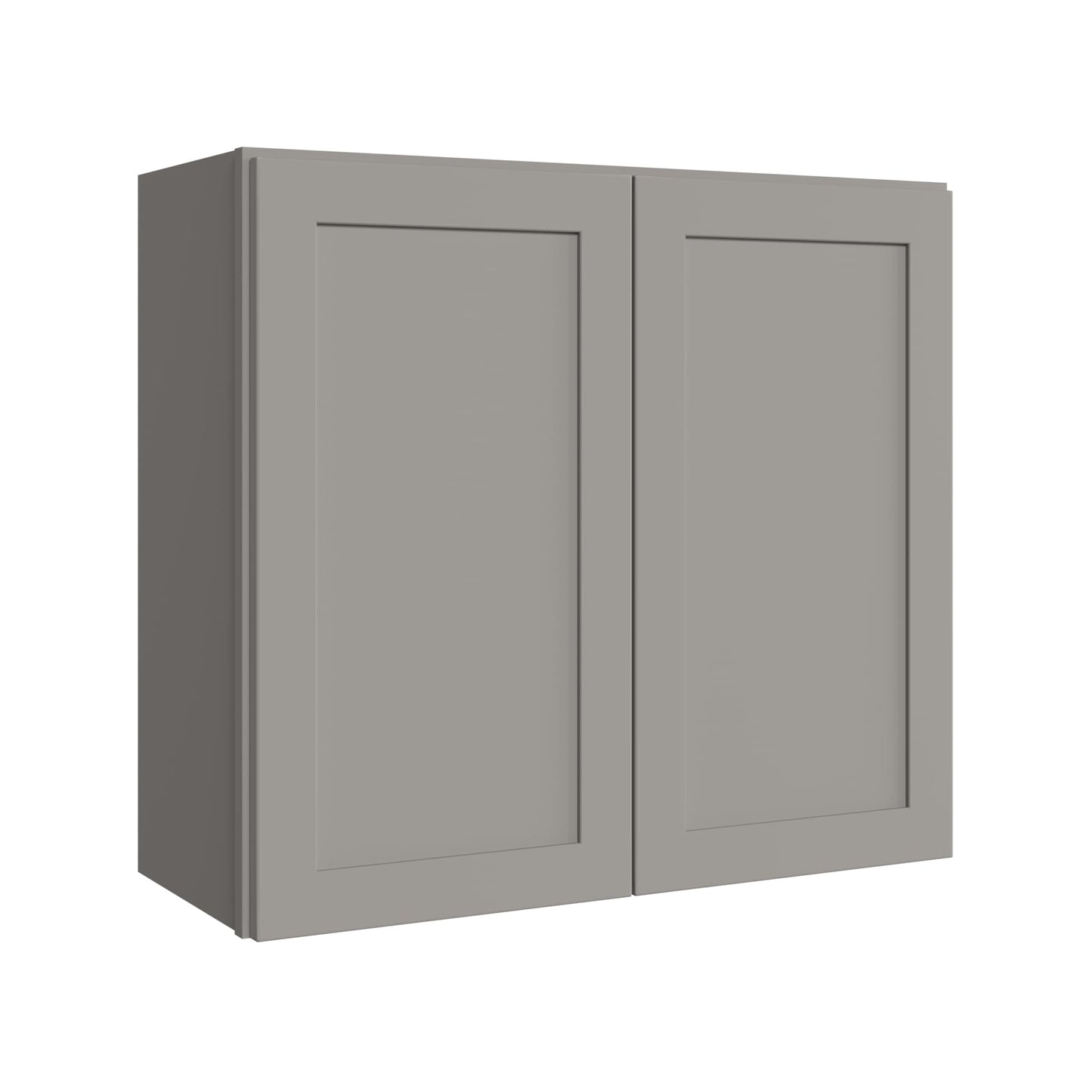 KraftMaid Momentum Deveron 30-in W x 27-in H x 12-in D Pebble Grey Wall Fully Assembled Plywood Cabinet Recessed Panel Shaker