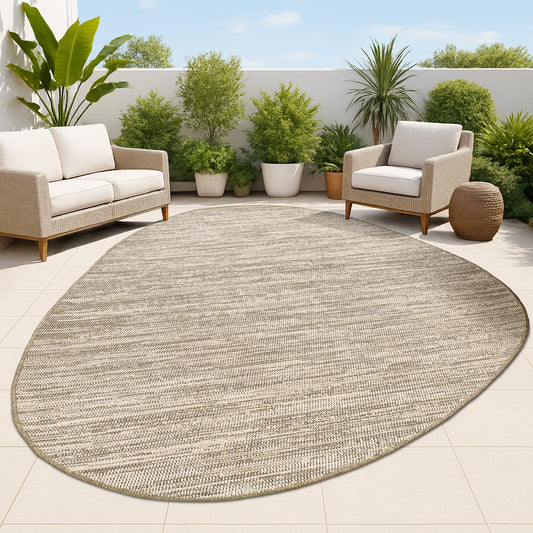 JONATHAN  Y SHAPES Callan Rustic 9 x 12 (ft) Loomed Polypropylene Beige/Brown Rectangular Indoor/Outdoor Abstract Coastal House Wahable Pet Friendly Area rug