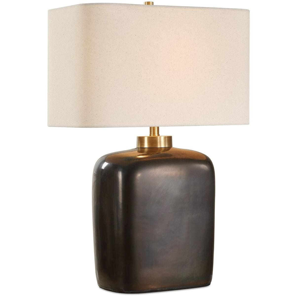 Uttermost  30565 Quentin 25 inch 15000 watt Dark Bronze and Brass Table Lamp Portable Light
