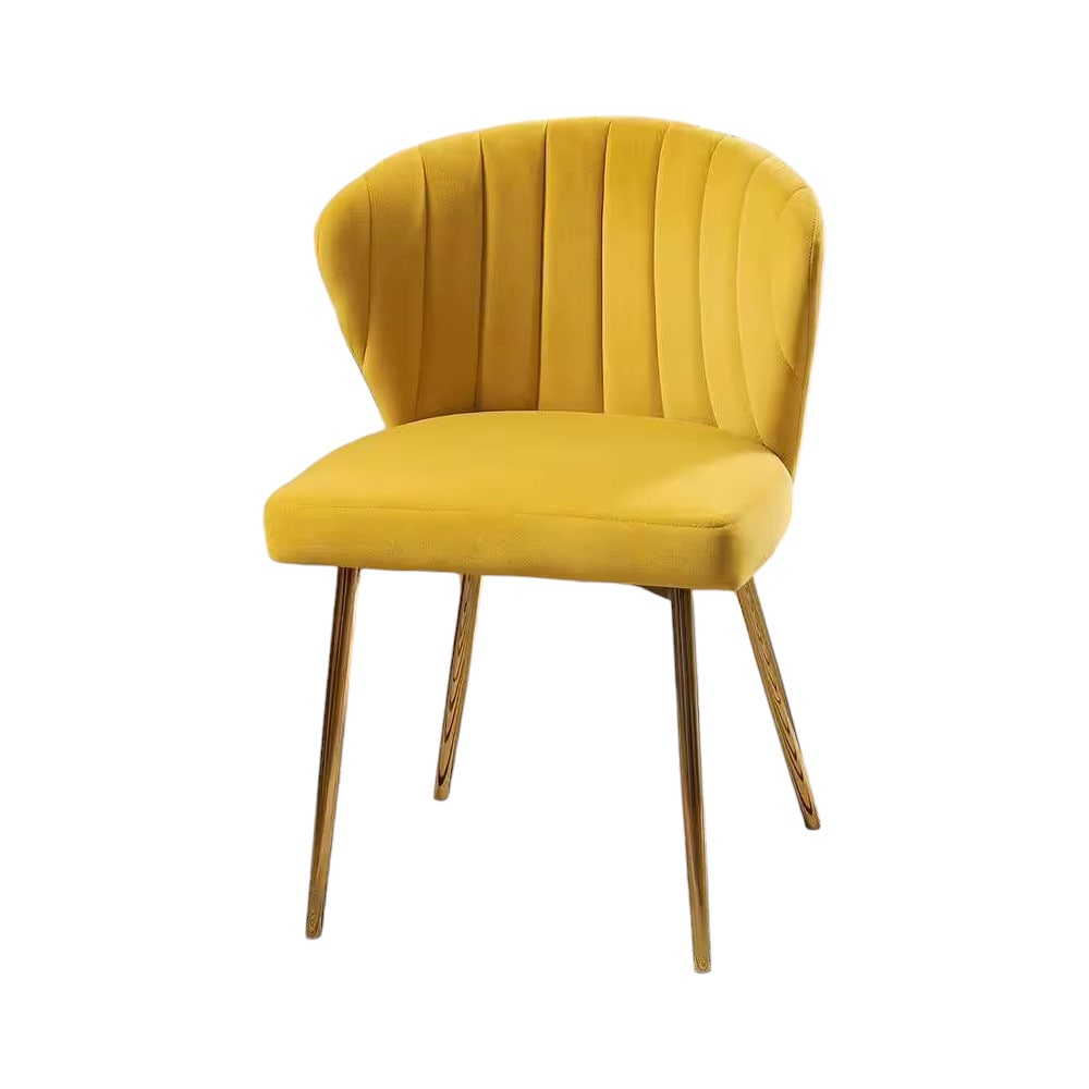 Slickblue 1-Piece Velvet Accent Chair with Gold Legs and Foam Seat â€“ Living Room or Dining Room Chair