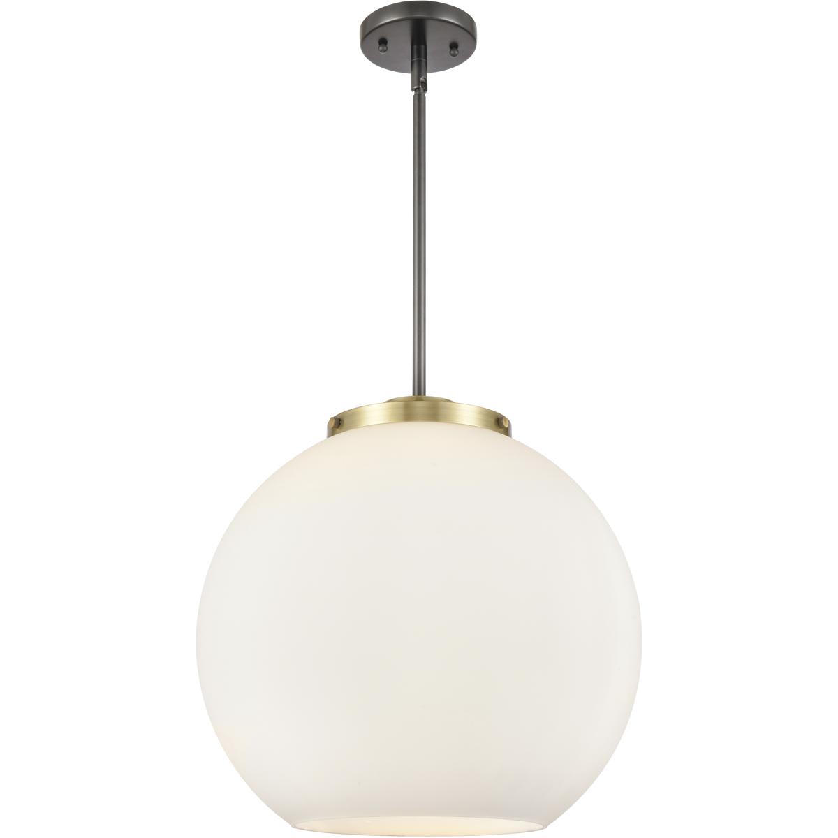 Innovations Lighting  221-3S-BAB-G121-16 Ballston Athens Pendant Black Antique Brass