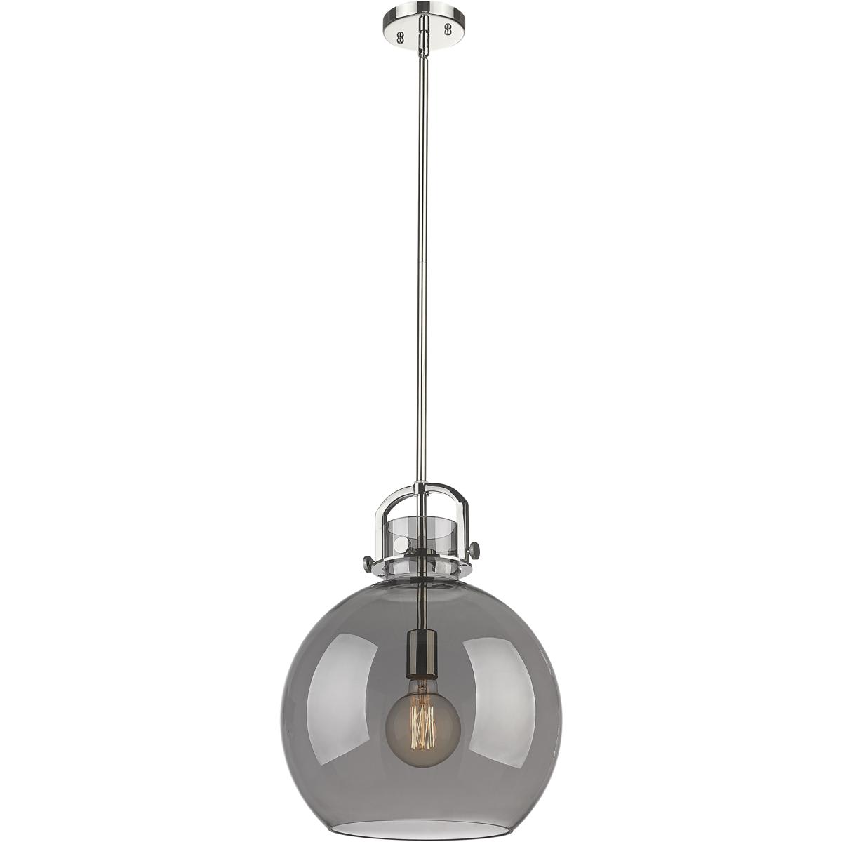 Innovations Lighting  410-1SL-PN-G410-14SM Downtown Urban Newton Sphere Pendant Polished Nickel