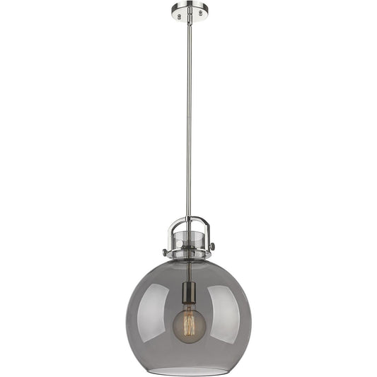 Innovations Lighting  410-1SL-PN-G410-14SM Downtown Urban Newton Sphere Pendant Polished Nickel