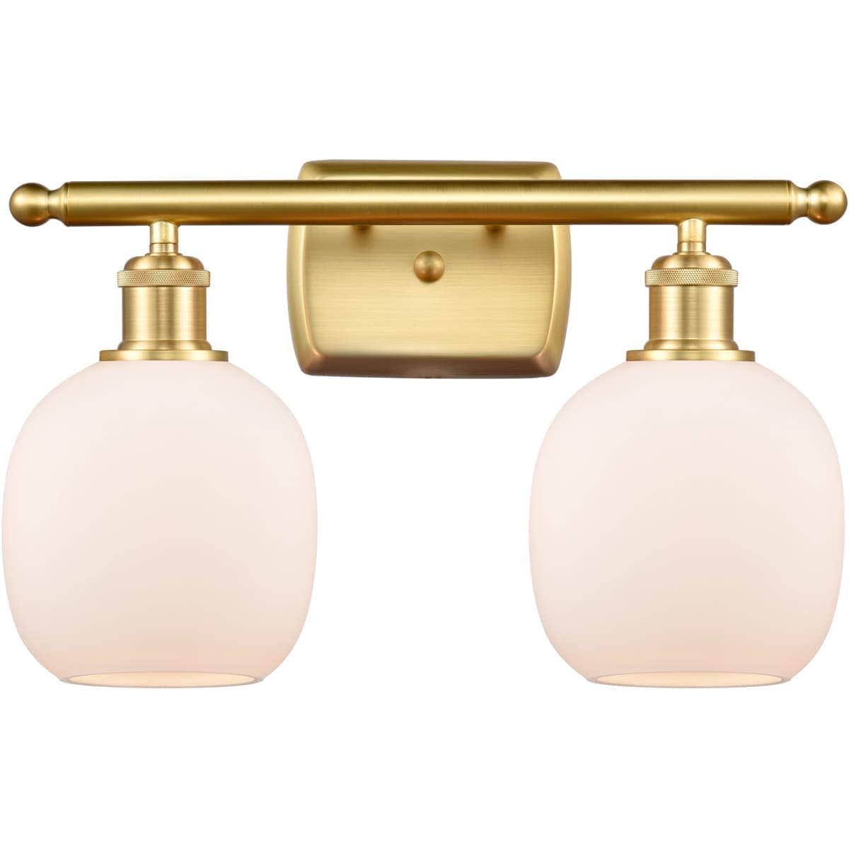 Innovations Lighting  516-2W-SG-G101 Ballston Belfast Bathroom Vanity Light Satin Gold