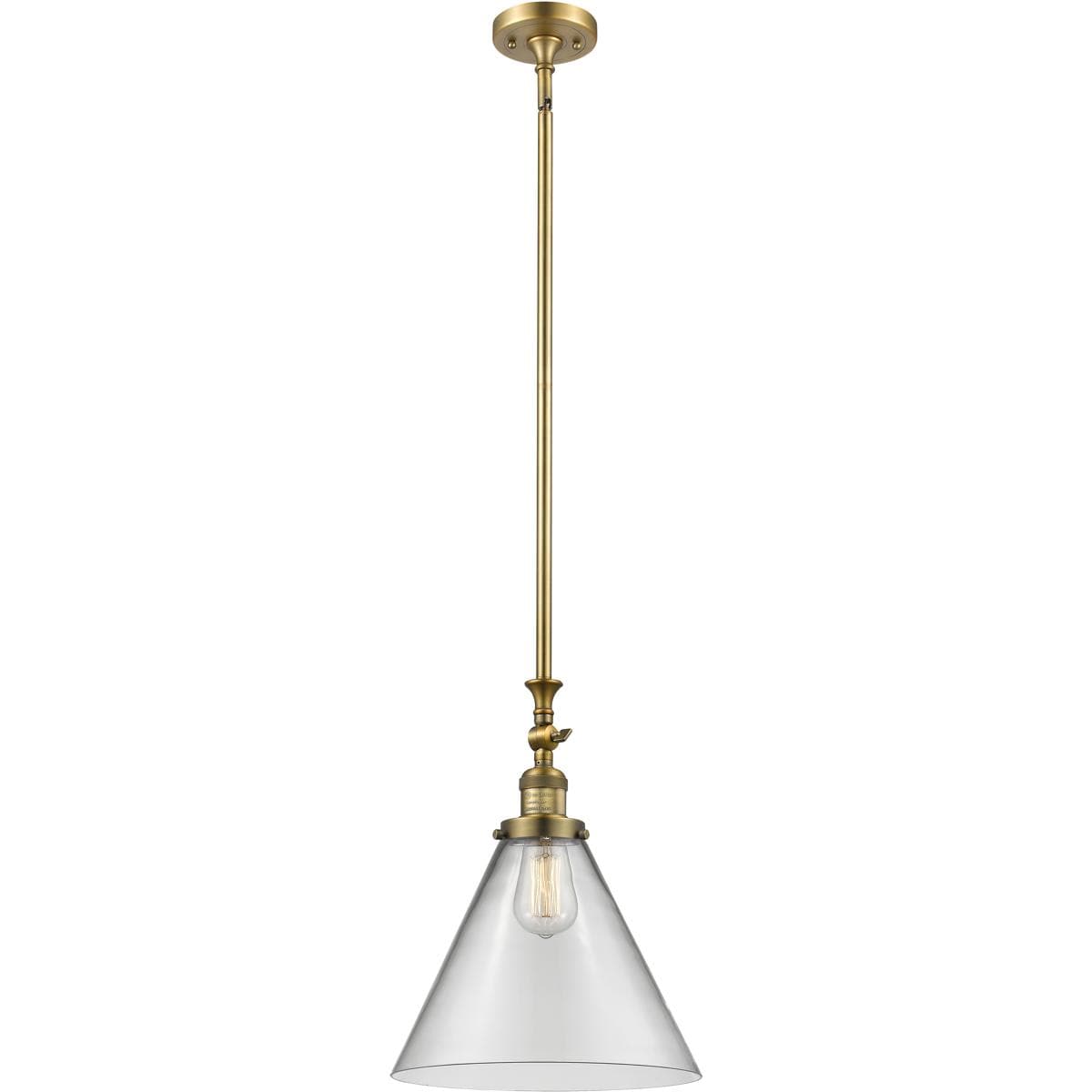 Innovations Lighting  206-BB-G42-L Franklin Restoration Cone Mini Pendant Brushed Brass