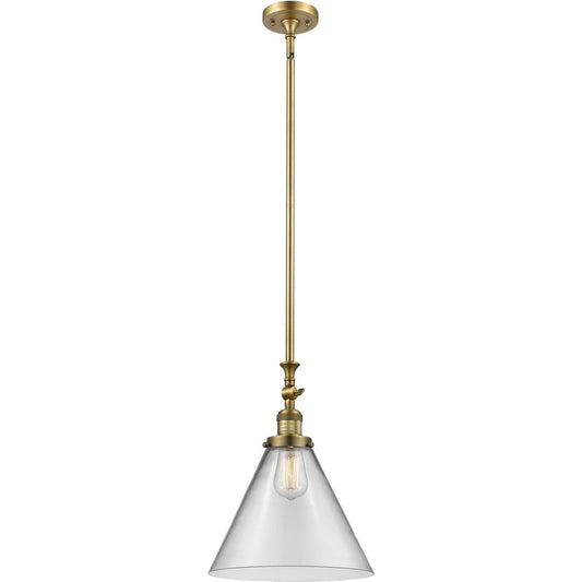 Innovations Lighting  206-BB-G42-L Franklin Restoration Cone Mini Pendant Brushed Brass