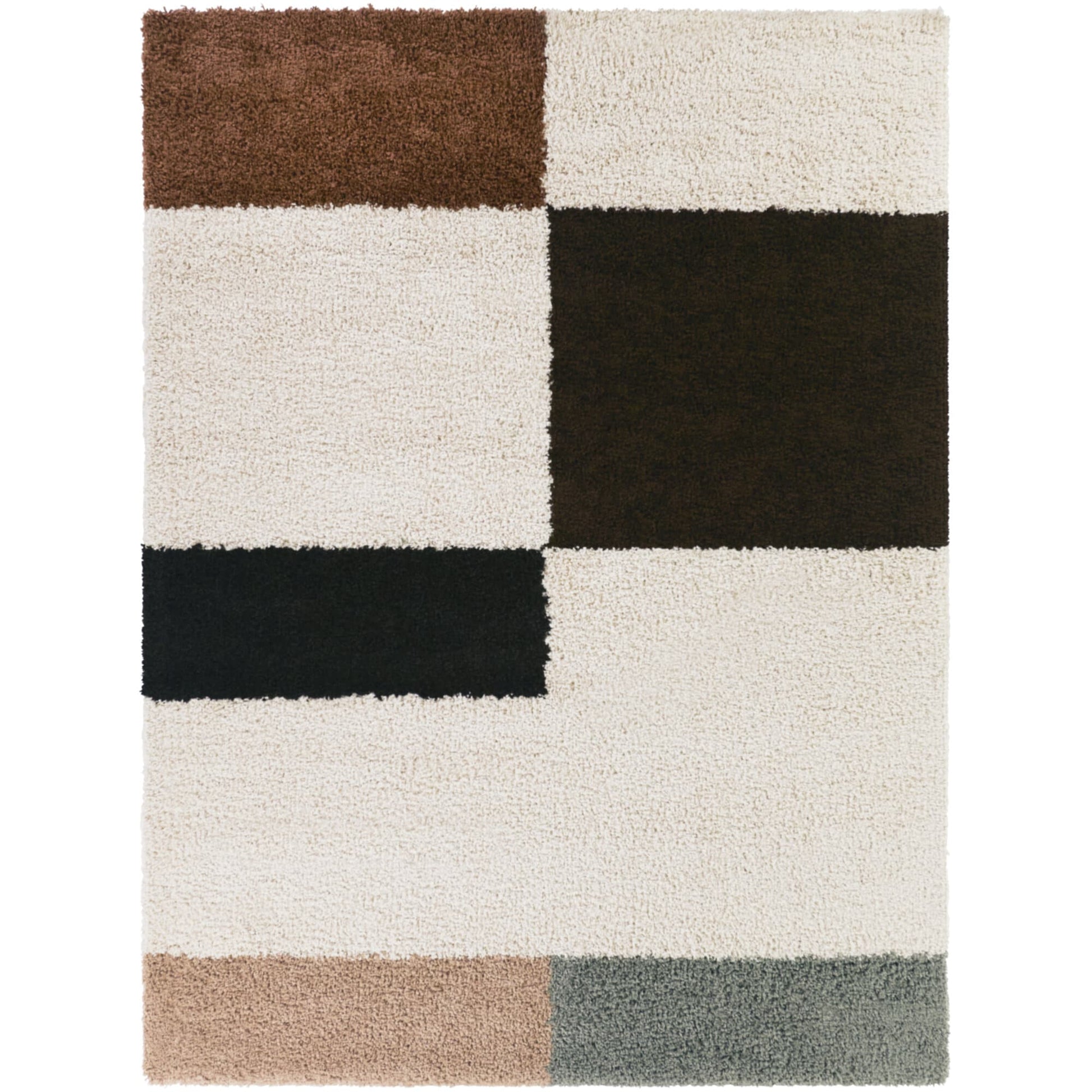 Balta Daniel 8 x 10 (ft) Tufted Polypropylene Brown/Rust Rectangular Indoor Geometric Mid-Century Modern Spot Clean Only Pet Friendly Area rug