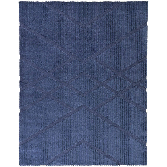 Balta Beckett 8 x 10 (ft) Tufted Polyester/Polypropylene Blue Rectangular Indoor Geometric Mid-Century Modern Spot Clean Only Pet Friendly Area rug