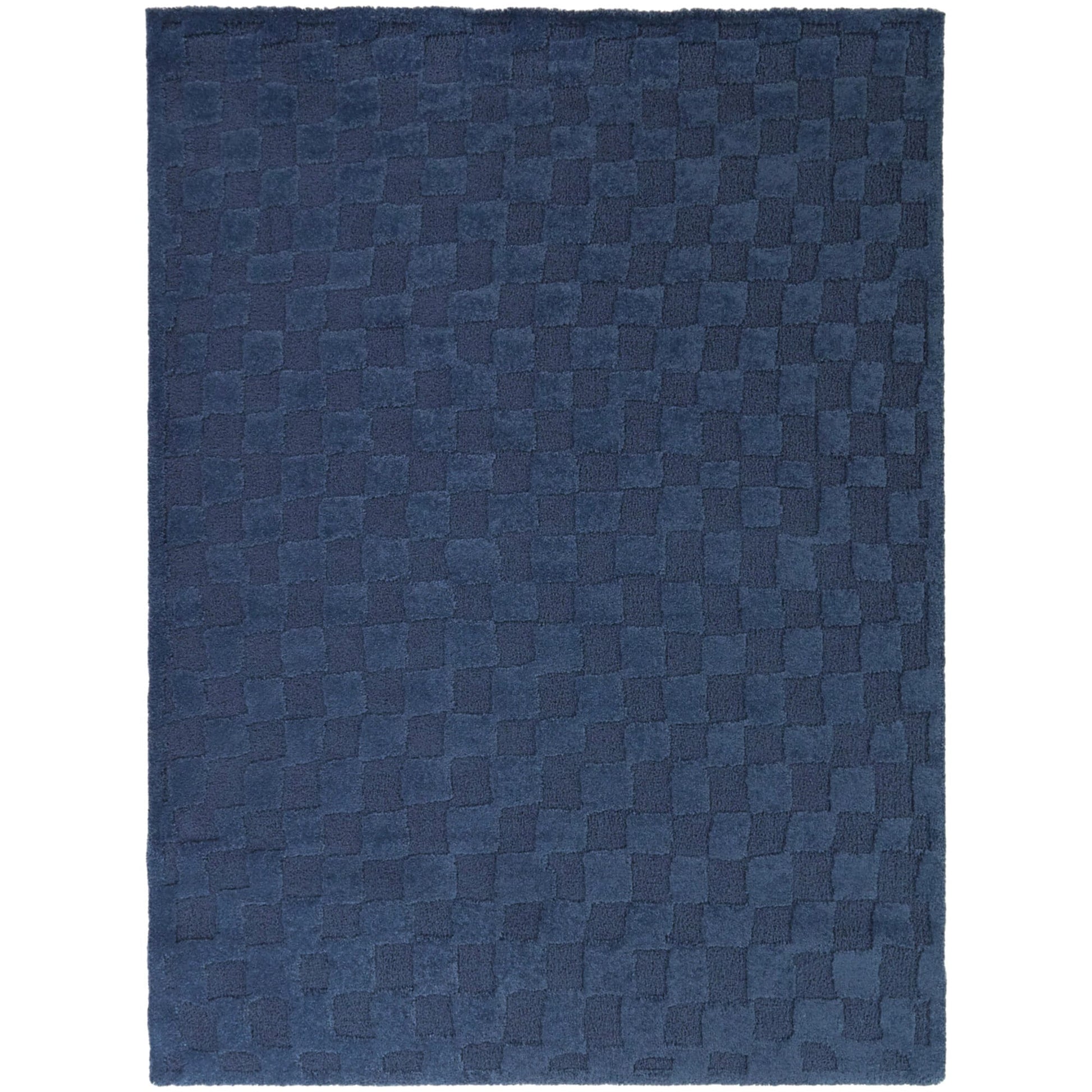 Balta Bingham 8 x 10 (ft) Tufted Polyester/Polypropylene Blue Rectangular Indoor Checkered Mid-Century Modern Spot Clean Only Pet Friendly Area rug