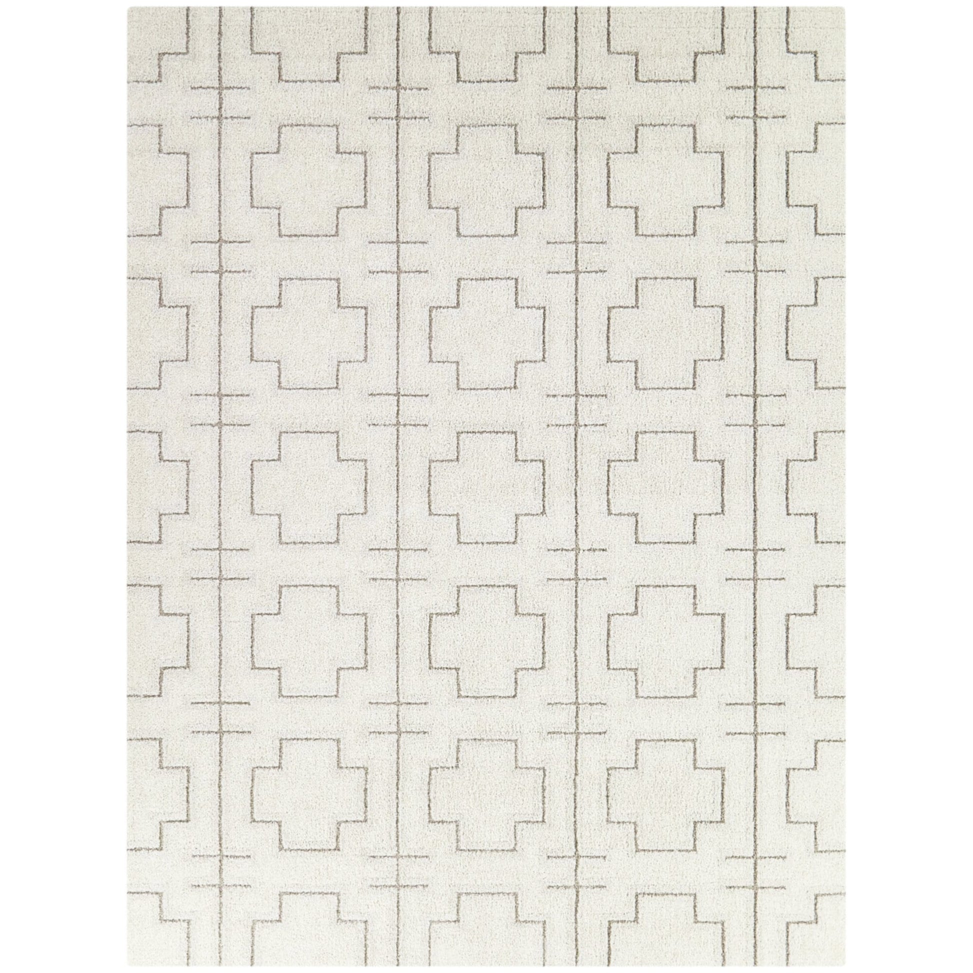 Balta Sumner 8 x 10 (ft) Tufted Polyester Cream Rectangular Indoor Geometric Mid-Century Modern Spot Clean Only Pet Friendly Area rug