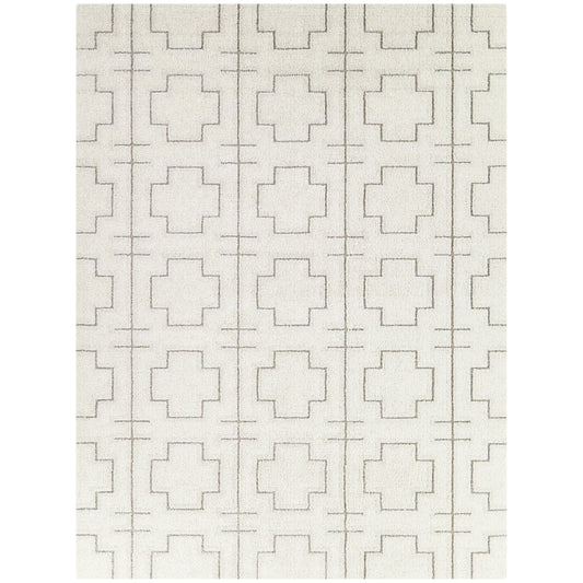 Balta Sumner 8 x 10 (ft) Tufted Polyester Cream Rectangular Indoor Geometric Mid-Century Modern Spot Clean Only Pet Friendly Area rug