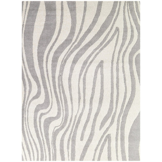 Balta Leonor 8 x 10 (ft) Tufted Polyester Grey Rectangular Indoor Stripe Mid-Century Modern Spot Clean Only Pet Friendly Area rug