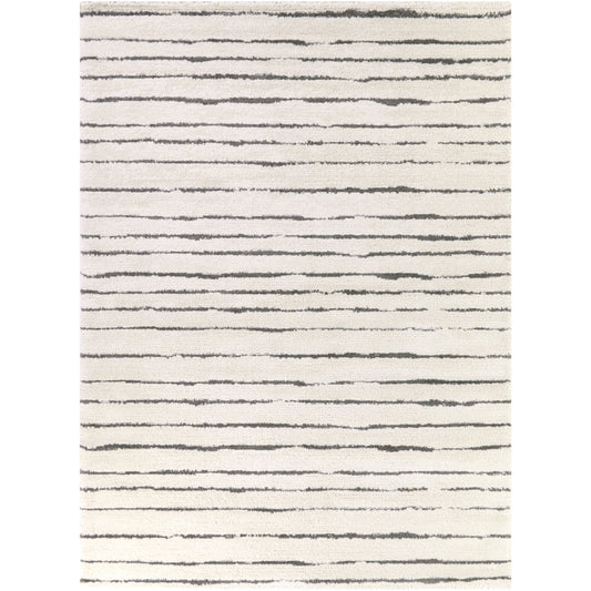 Balta Bishop 8 x 10 (ft) Tufted Polypropylene Cream/Grey Rectangular Indoor Stripe Mid-Century Modern Spot Clean Only Pet Friendly Area rug