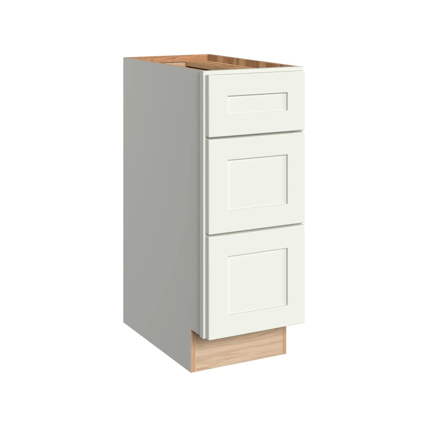 KraftMaid Momentum Deveron 12-in Dove White Bathroom Vanity Base Cabinet without Top