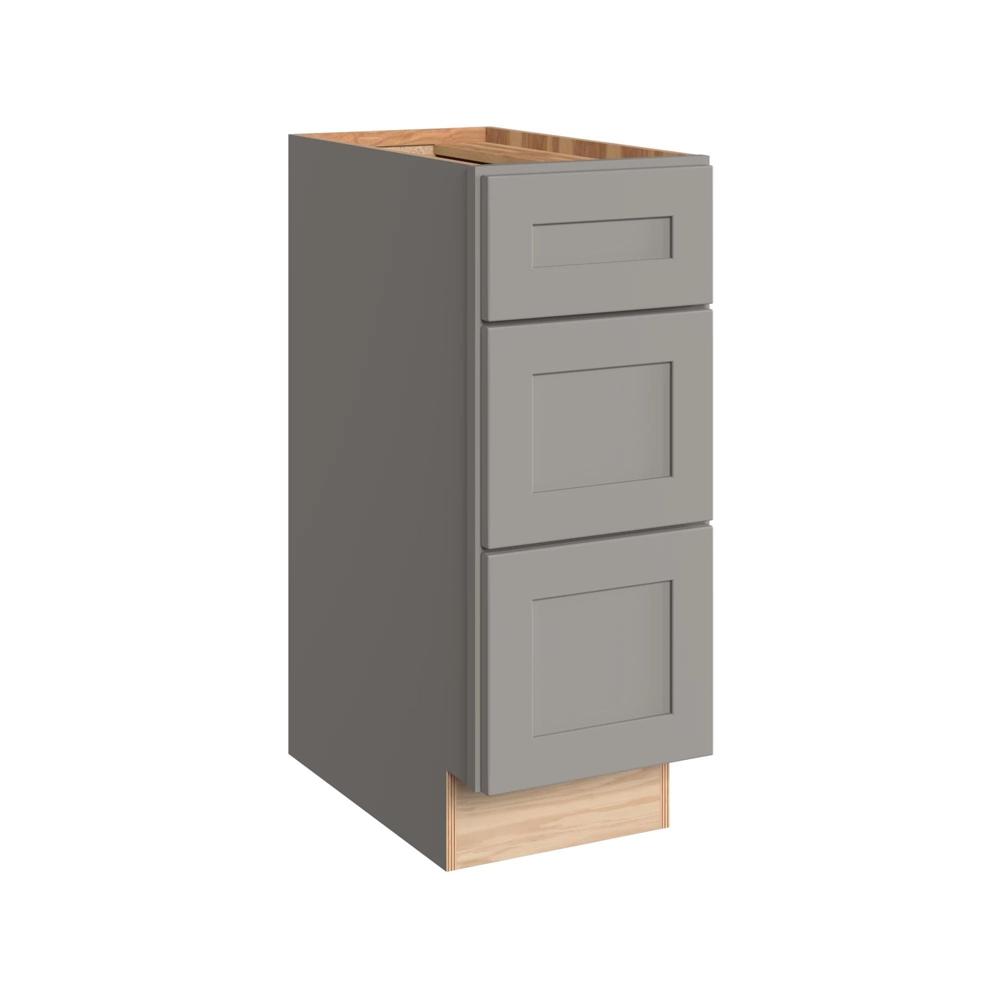 KraftMaid Momentum Deveron 12-in Pebble Grey Bathroom Vanity Base Cabinet without Top