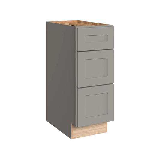 KraftMaid Momentum Deveron 12-in Pebble Grey Bathroom Vanity Base Cabinet without Top
