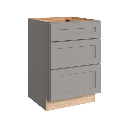 KraftMaid Momentum Deveron 21-in Pebble Grey Bathroom Vanity Base Cabinet without Top