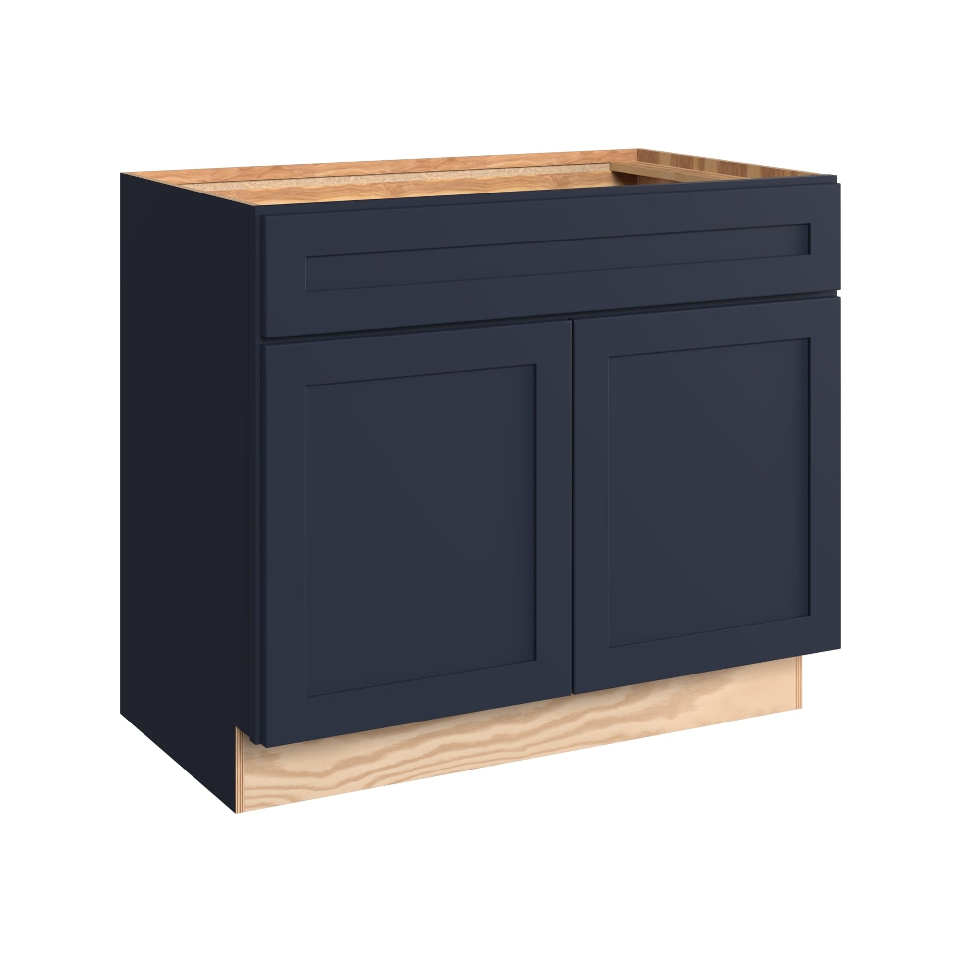 KraftMaid Momentum Deveron 36-in Midnight Bathroom Vanity Base Cabinet without Top