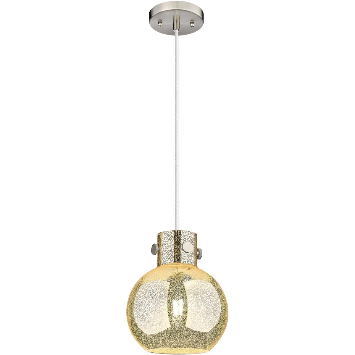 Innovations Lighting  410-1PS-SN-G410-8ME Downtown Urban Newton Sphere Mini Pendant Satin Nickel