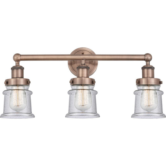 Innovations Lighting  616-3W-AC-G184S Canton Bathroom Vanity Light Antique Copper