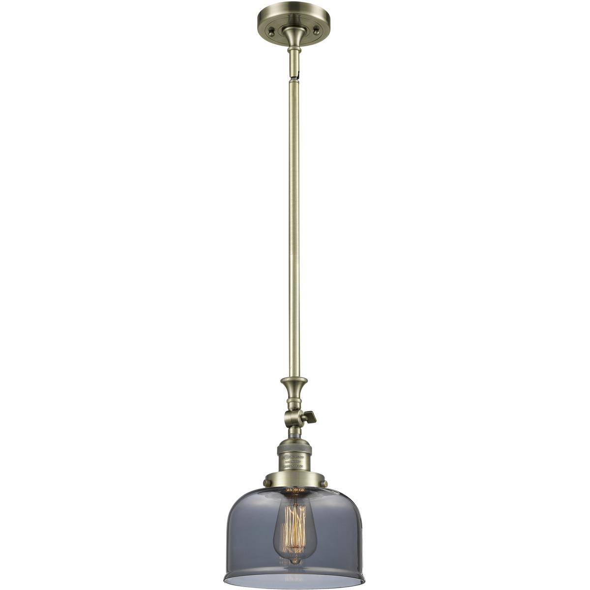 Innovations Lighting  206-AB-G73-LED Franklin Restoration Bell Mini Pendant Antique Brass