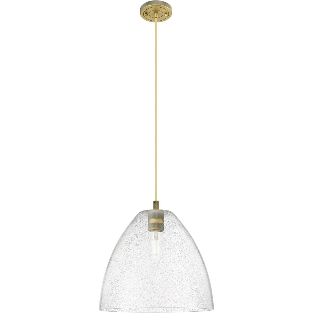 Innovations Lighting  434-1P-BB-GBD-124 Crown Point Pendant Brushed Brass