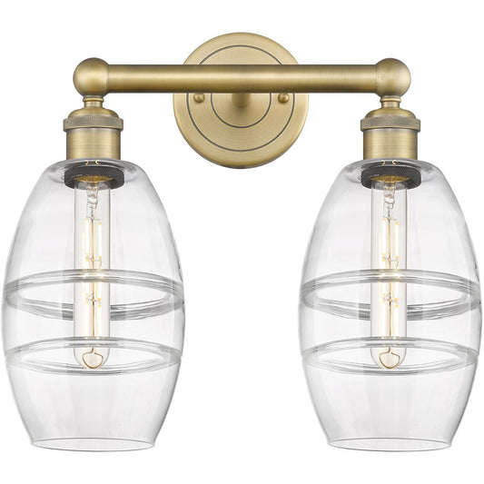 Innovations Lighting  616-2W-BB-G557-6CL Edison Vaz Bathroom Vanity Light Brushed Brass