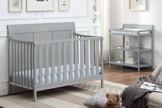LOVMOR 4-in-1 Convertible Crib Gray