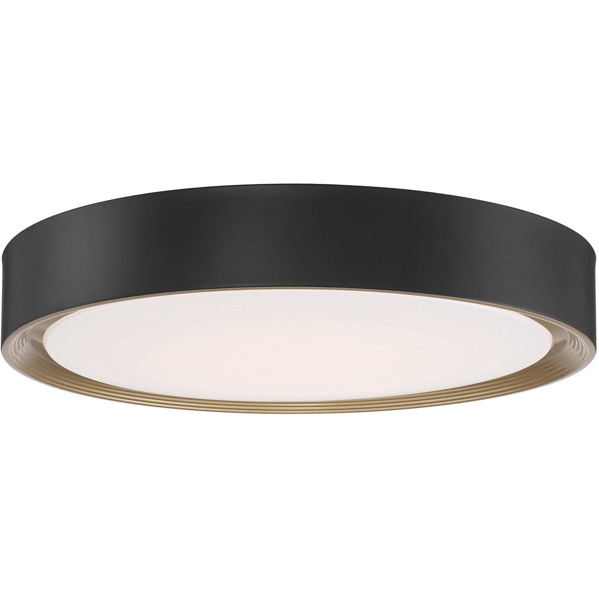Access Lighting  49972LEDDCS-MBL/ACR Malaga Flush Mount Matte Black and White