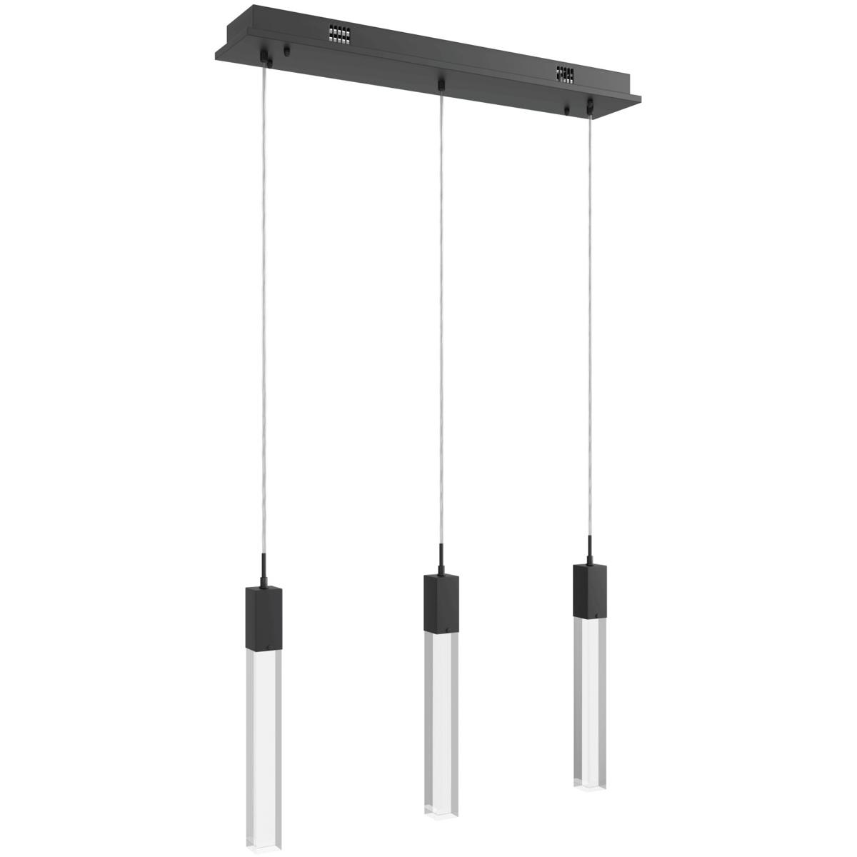 Avenue Lighting  HF1900-3-GL-BK-C Original Glacier Avenue Pendant Black