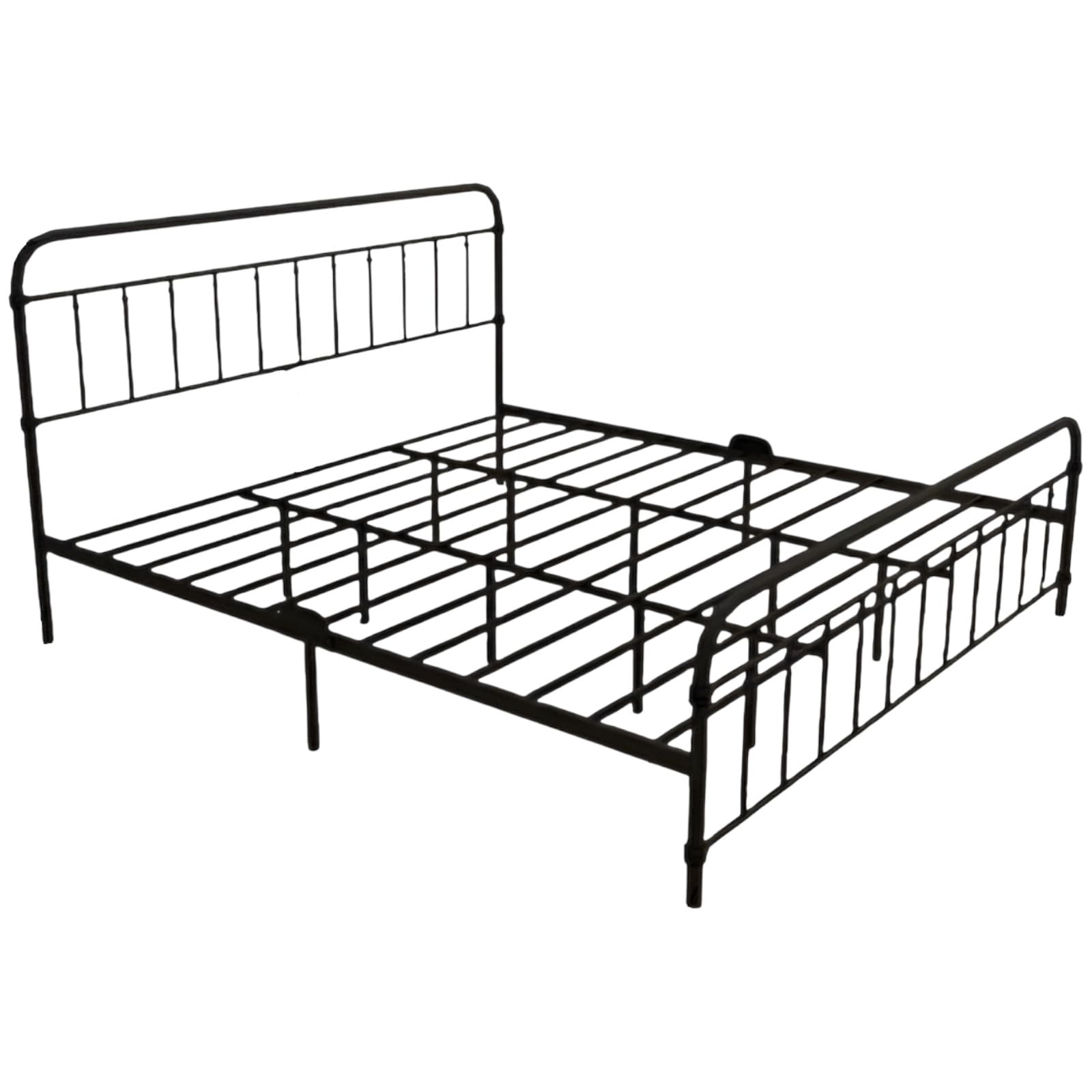 Slickblue Black Twin/ Queen/ King- Metal Platform Bed with Rounded Headboard and Footboard Stainless Steel Frame for Bedroom - Mattress Sheets and Pillow Not Included