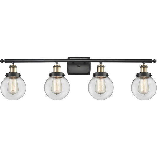 Innovations Lighting  916-4W-BAB-G202-6 Ballston Beacon Bathroom Vanity Light Black Antique Brass