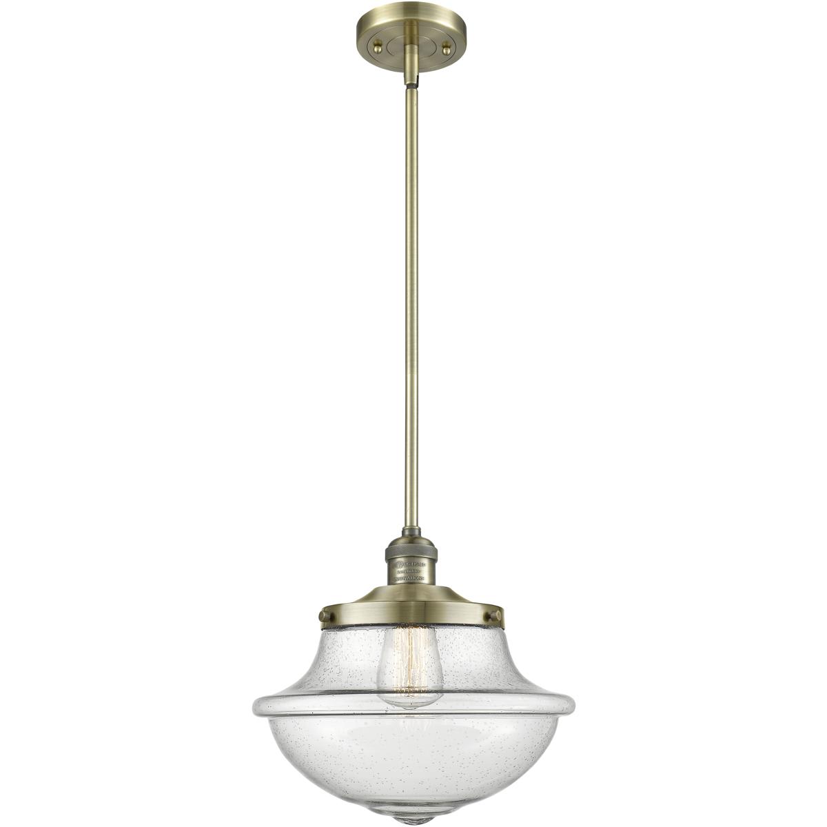 Innovations Lighting  201S-AB-G544-LED Franklin Restoration Oxford Mini Pendant Antique Brass
