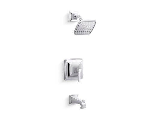 KOHLER Riff Polished Chrome 1-handle 6-in Square Bathtub and shower Faucet (Single Function)