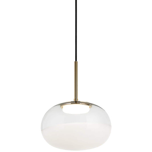 Matteo  Lighting C60511AGWH Jayce Pendant Aged Gold Brass