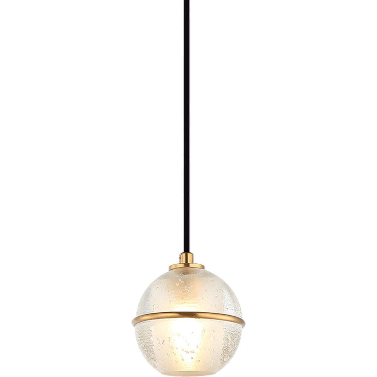 Matteo  Lighting C33101AG Misty 1 Light 438 inch Aged Gold Brass Pendant Ceiling Light